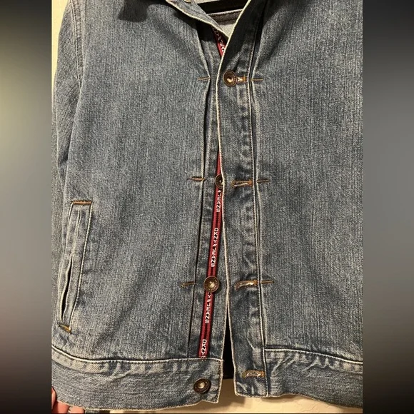 Vintage DKNY Womens Denim Jean Jacket Donna Karan New York Fashion ButtonUp Sz S - Picture 2 of 11